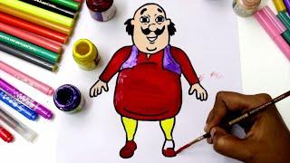 Motu Patlu Cartoon Coloring pages for kids | Coloring Patlu, Colouring pages kids, motu patlu videos