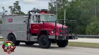 *Rare* Palm Beach County Fire Rescue Brush 14, Engine 14, and Rescue 14 Responding!