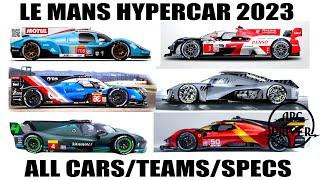 Le Mans Hypercar 2023 - All Teams/Cars/Specs FIA WEC LMH - Ferrari 499p, Peugeot 9X8, SCG 007, GR010