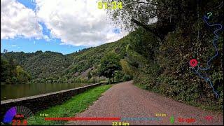 80 Minute Indoor Cycling Workout Schloss Saarstein to Saar River Telemetry 4K