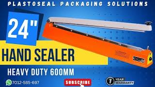 Plastic bag sealer 600mm / 24" Hand sealing machine / Heavy duty pouch sealer Plastoseal