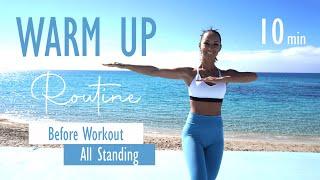 10 MIN WARM UP ROUTINE BEFORE WORKOUT / for all Sports / All Standing | Katja Seifried