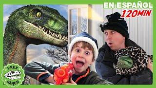 Persecución de Dinosaurios con los Rangers del Parque! | T-Rex Rancho  | Moonbug Kids