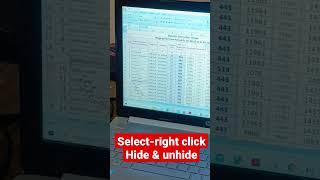 Excel cell Hide & Unhide #computer #excel #msoffice #tiwaribrothers #katni