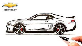 How to draw a Chevrolet Camaro