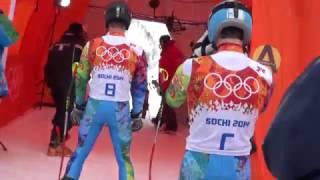 скоростной спуск олимпиада 2014, стартовый домик, Тетеньков Марк А