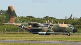 Lockheed C-130H Hercules Algerian Air Force departure on Monday RIAT 2014