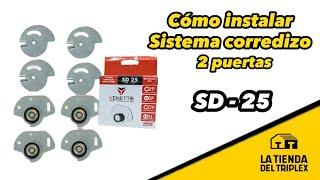 Como instalar sistema corredizo SD 25 para 2 puertas