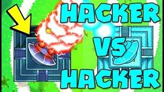 HACKER VS HACKER :: EVIL DARK TEMPLE VS HYPERSONIC TOWERS LATEGAME! :: Bloons TD Battles