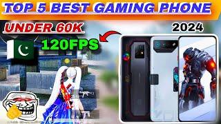 top 5 best gaming phone under 60000  | best gaming phone for pubg mobile 120fps under 60k 2024.