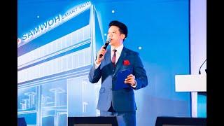 Singapore International Corporate Emcee Wayne Chan hosting Samwoh Smart Hub Opening Ceremony Launch