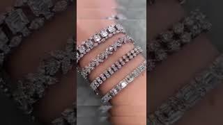 Latest Hand Bracelet Design For Girls/Party Wear White Diamond Bracelet Design Emage.