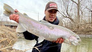 Fishing for Steelhead in blistering cold weather