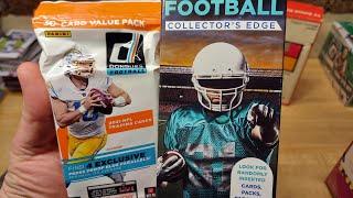 $4 Donruss Football fat packs stocked at Walgreens! Fairfield Collectors Edge Mystery Box unboxing