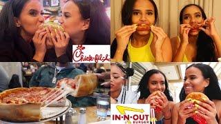 TRYING AMERICAN FAST FOOD (IN-N-OUT, CHICK-FIL-A & MORE!) | Osh and Akela