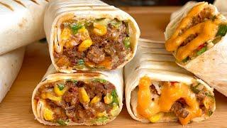 Ground beef burrito recipe /طاكوس الكفتة