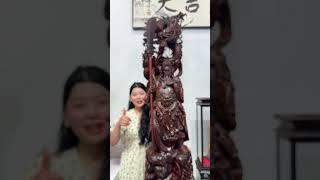 Quan Công Hàng Long Gỗ Trắc Đục Kĩ Vip| Tượng Gỗ Độc Đáo #tuongquancong