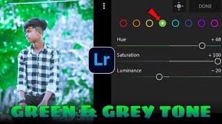 Green and Grey Tone Lightroom photo editing || Lightroom app me photo edit kaise kare || lr editing