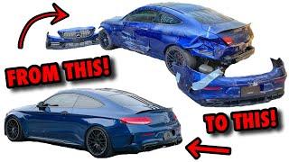 Rebuilding A 2019 Mercedes C63 AMG In 15 Minutes! (CRAZY TRANSFORMATION)