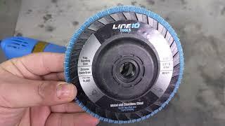 The NEW LINE10 Tools Blue Zirconia Flap Wheel with Threaded Arbors