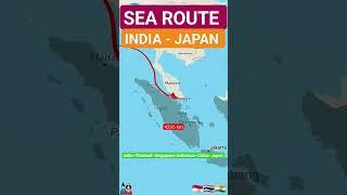 Sea route   india to Japan (Tokyo) #japan #india #cruiseship #sea #traveling  #shorts #gk #world