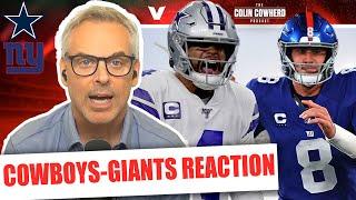 Cowboys-Giants Reaction: Dak Prescott beats Daniel Jones, Draft new quarterback | Colin Cowherd NFL