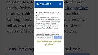 NLP Model Finder Tool