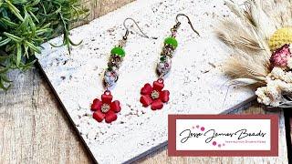 Quick and Easy Pair of Earrings Using Summer Festival MMBB from @JesseJamesBeads