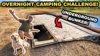 OVERNIGHT Camping INSIDE the Hunting BUNKER!!!