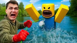 Found ROBLOX MONSTER Underwater While Magnet Fishing! He attacked me!