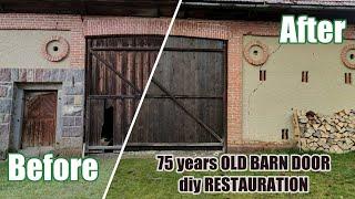 75 year old barn door RESTORATION | #1 Village life in Transylvania | Start to finish in 30 minutes