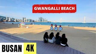 BUSAN, SOUTH KOREA  [4K] Gwangalli Beach — 1 HOUR Walking Tour