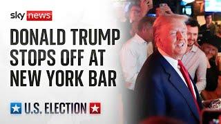 Donald Trump talks security, economy, secret service and bitcoin during stop at Manhattan pub