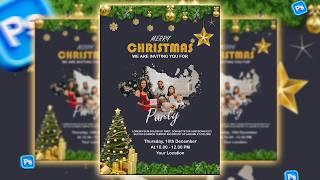 Christmas Party Flyer Design in Photoshop | Step-by-Step Tutorial