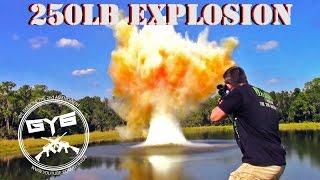 250lb EXPLODING TARGET in a Pond!