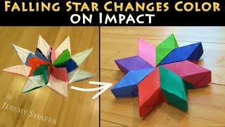 This INSANE Origami Falling Star Changes Color On Impact!