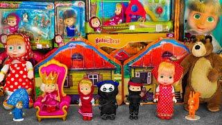 95 Minutes Satisfying with Unboxing Cute Masha and The Bear Tree House Set, Masha Colourful Dolls