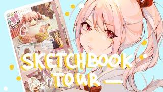 sketchbook tour || обзор на скетчбук || секай, к-поп, геншин