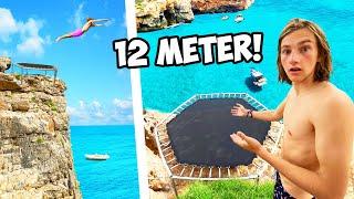 TRAMPOLIN vs RIESEN KLIPPE! (XXL Klippensprünge auf MALLORCA!)