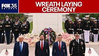 Trump at wreath laying at the Tomb of the Unknown Soldier