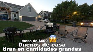  Mesa de $$600 y mas  / LO QUE TIRAN EN USA LOS MILLONARIOS / VENTA DE GARAGE EN USA/Cristian Con D