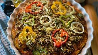 Perfect ground beef pizza | Homemade pizza recipe