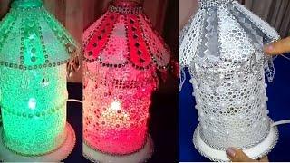 How to make a decorative LAMP at home | Vintage decor ideas | Embroidery and Pearls