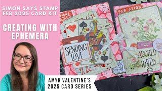 Making Cards with Ephemera | SSS Feb 2025 Card Kit | AmyR 2025 Valentine Series #11