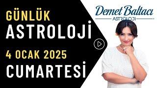 Bugün 4 Ocak 2025, Cumartesi, günlük burç yorumu, Astrolog Demet Baltacı astroloji burçlar haber