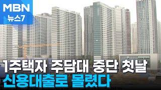 1주택자 주담대 불허 첫날 곳곳서 혼란…신용대출 쏠림현상도 [MBN 뉴스7]