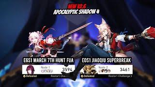 New v2.6 Apocalyptic Shadow 4 - E6S1 March 7th FuA and E0S1 Jiaoqiu Superbreak | Honkai Star Rail