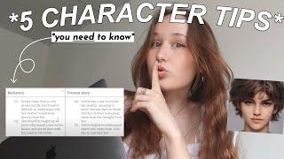 5 CHARACTER TIPS to create the *PERFECT* character your readers will love ‍  (from scratch)