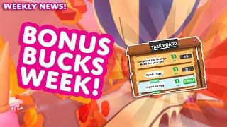 Get Ready For BONUS BUCKS TASKS! 2X Bucks & Aging Weekend!  Adopt Me Weekly News!