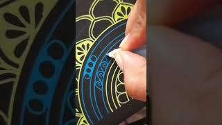 Neon mandala in process #neon #mandalaart #simple #diy